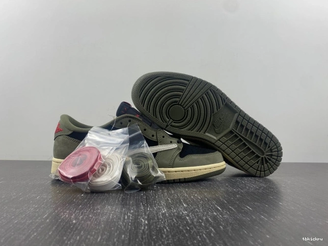 Cheap TBkick LOW SCOTT 1 SP OLIVE' TRAVIS X DM7866-002 AIR JORDAN OG 'BLACK 0724